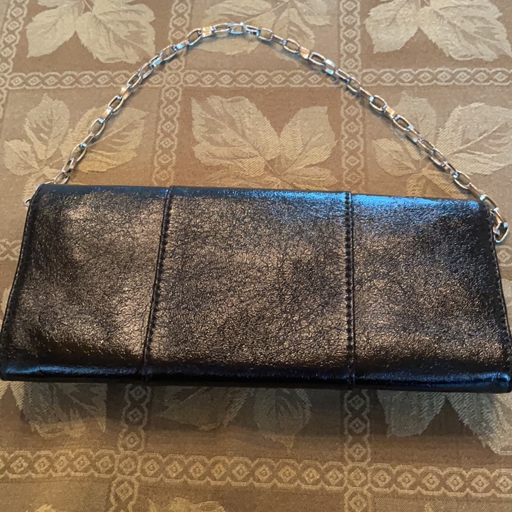 Banana Republic black leather clutch - Picture 2 of 8